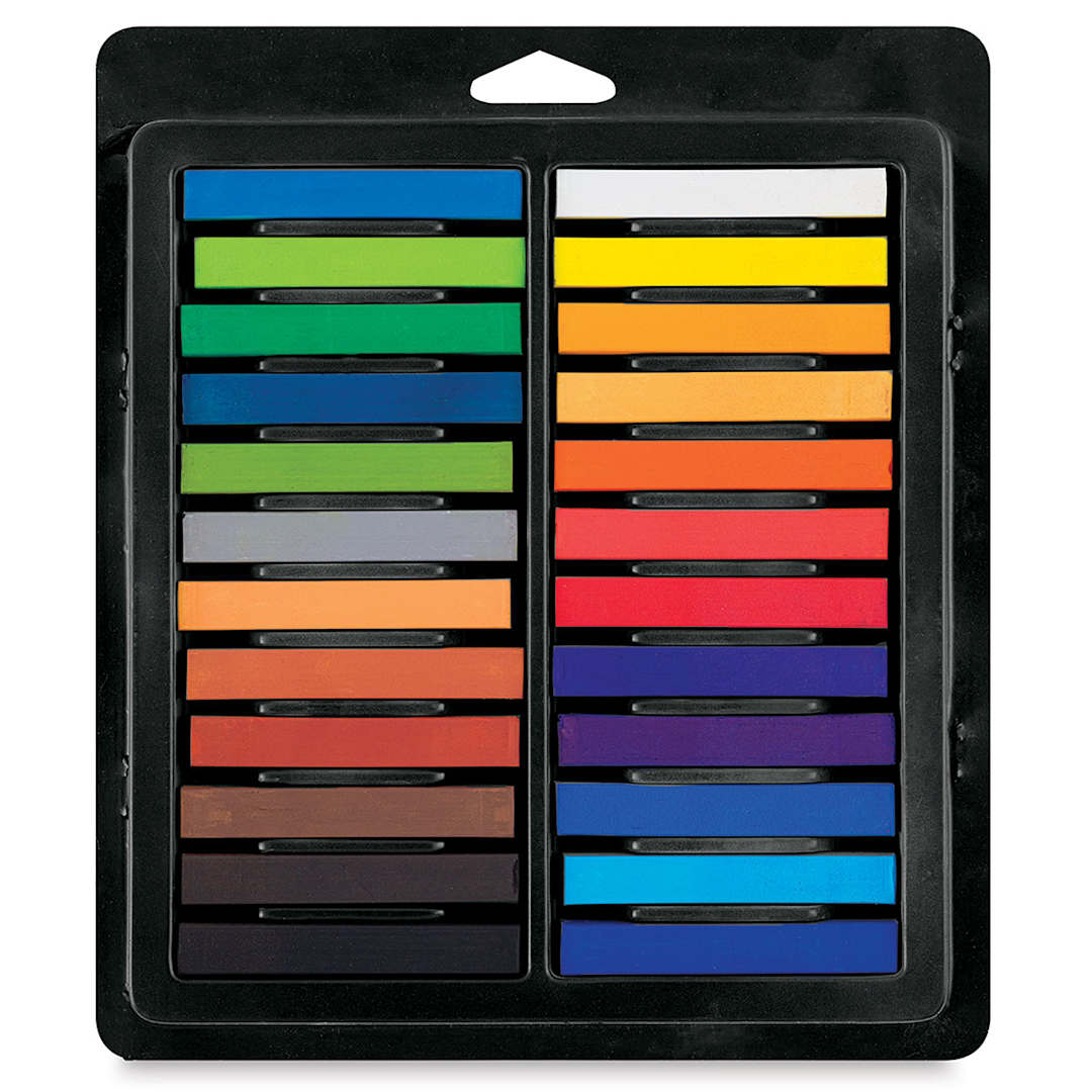 Open in modal - Jackson Artist Soft Pastels - Assorted Colors, Set of 24, shown in storage tray