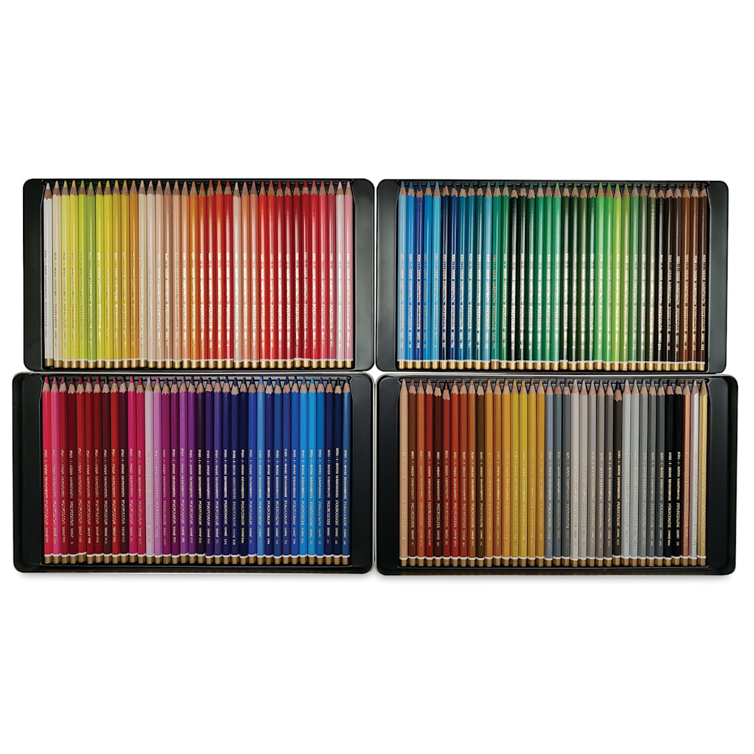 Open in modal - Koh-I-Noor Polycolor Dry Color Drawing Pencils - Assorted Colors, Tin, Set of 144, colors shown