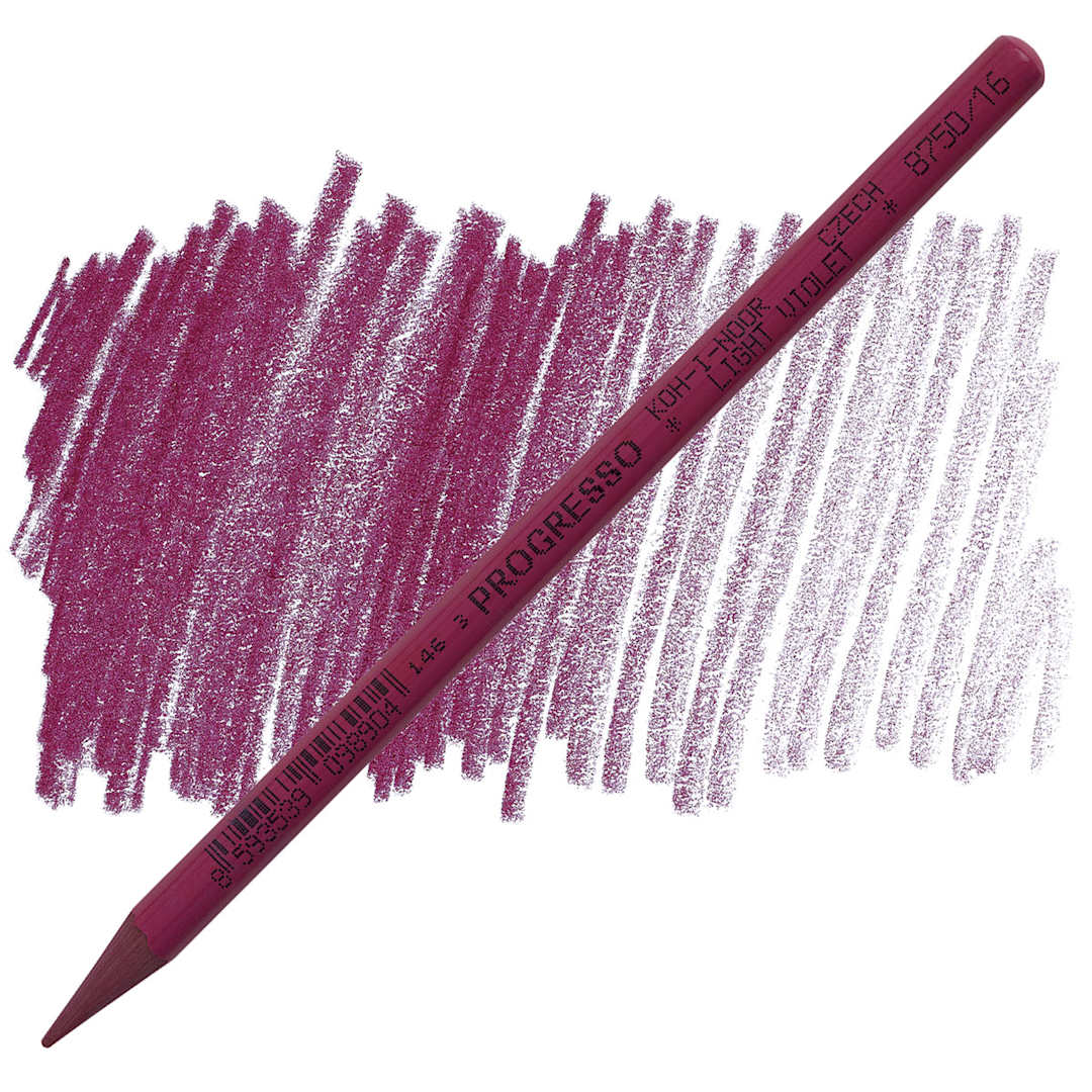 Open in modal - Koh-I-Noor Woodless Colored Pencil - Light Violet pencil and swatch