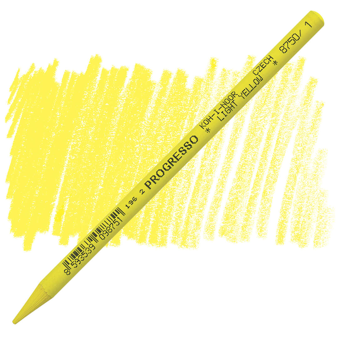 Open in modal - Koh-I-Noor Woodless Colored Pencil - Light Yellow pencil and swatch