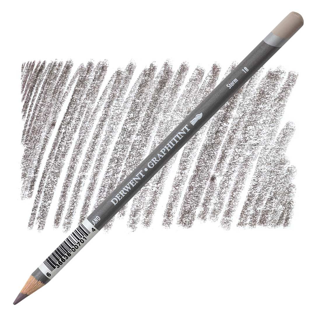 Open in modal - Derwent Graphitint Pencil - Storm pencil and swatch