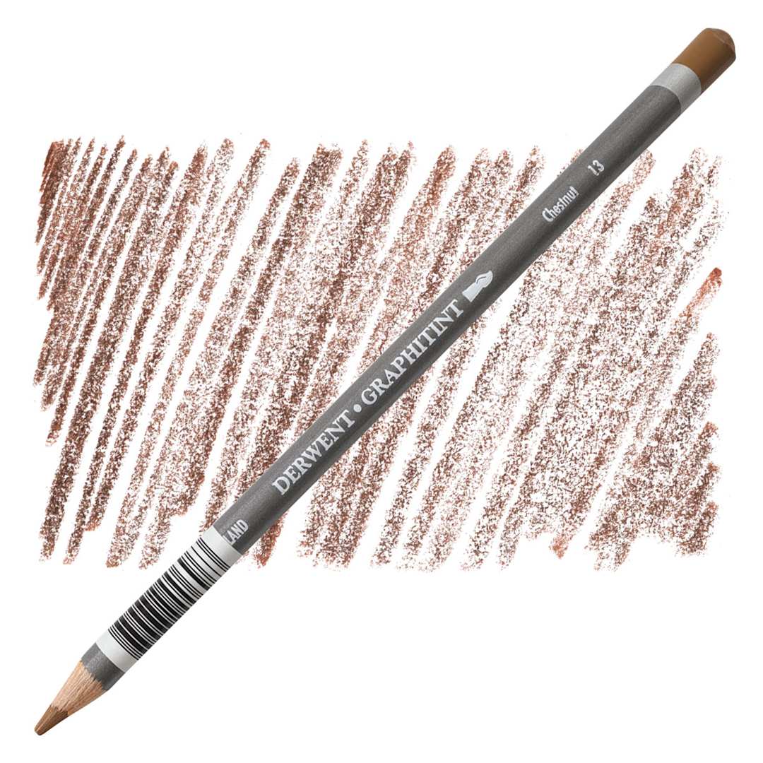 Open in modal - Derwent Graphitint Pencil - Chestnut pencil and swatch