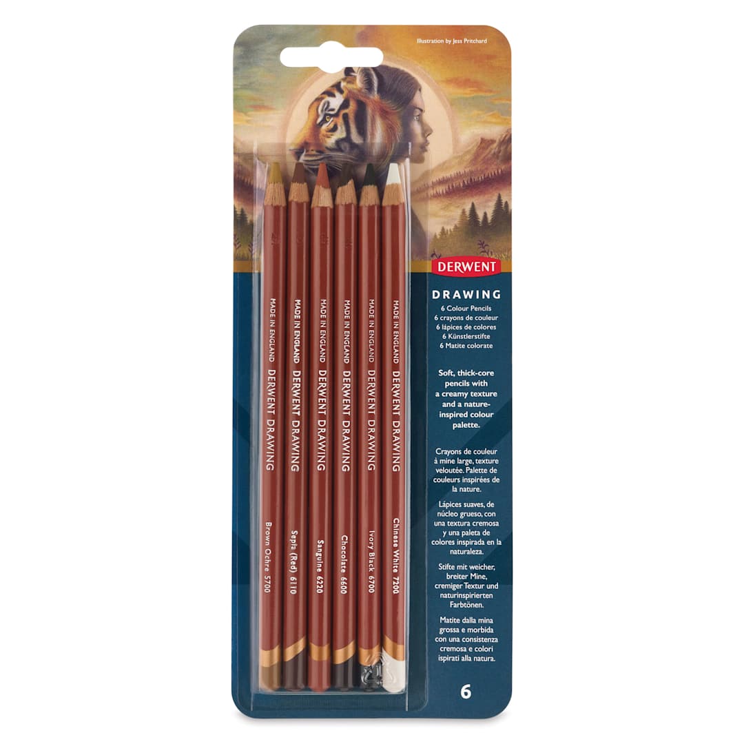 Open in modal - Derwent Drawing Pencils - Set of 6