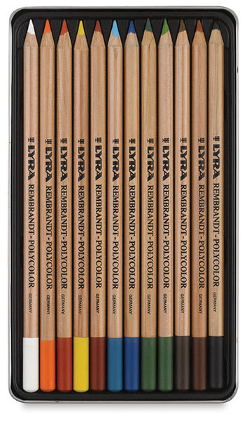 Open in modal - Oil-Based Colored Pencils, Set of 12, Open package view
