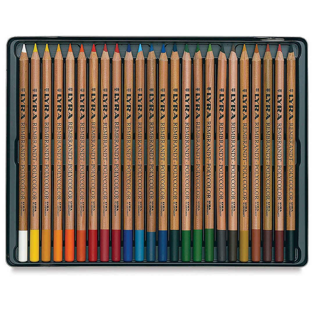 Open in modal - Oil-Based Colored Pencils, set of 24, Open package view