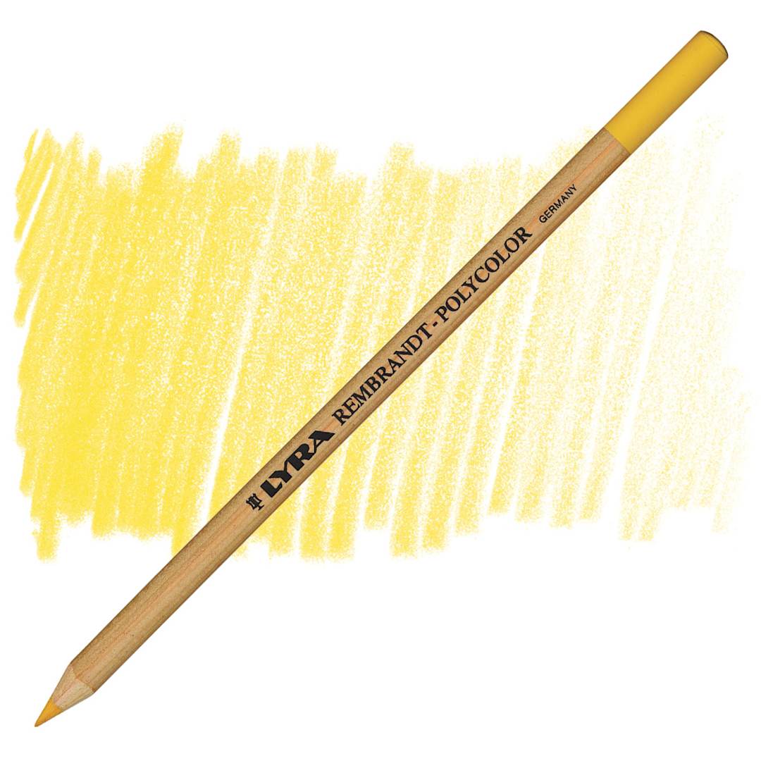 Open in modal - Lyra Rembrandt Polycolor Premium Oil-Based Colored Pencil - Cadmium Yellow Deep pencil and swatch