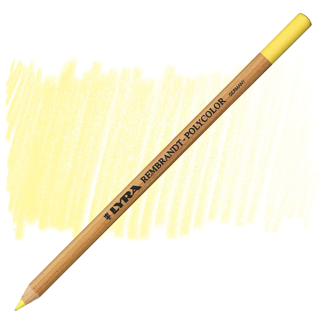 Open in modal - Lyra Rembrandt Polycolor Premium Oil-Based Colored Pencil - Light Yellow pencil and swatch