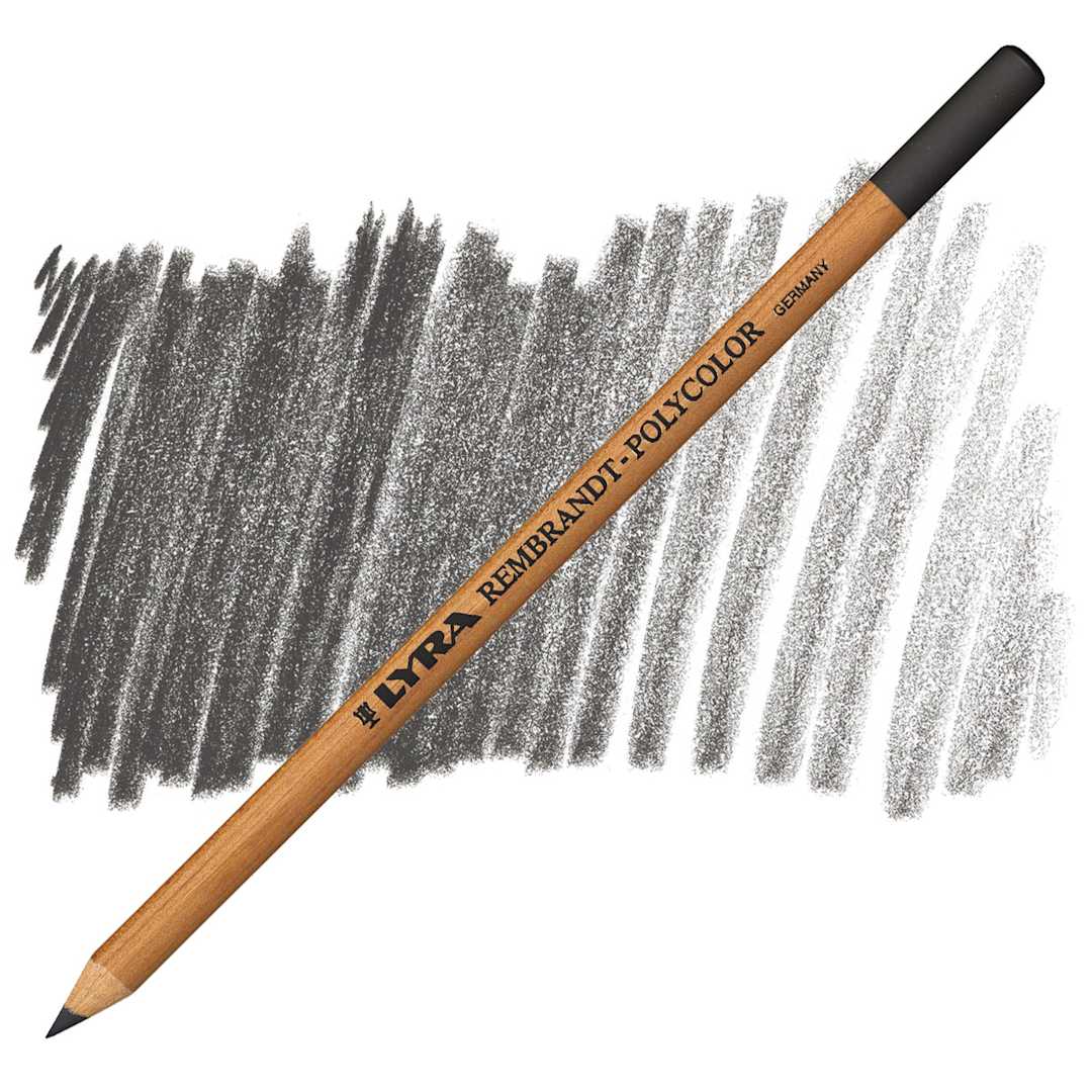 Open in modal - Lyra Rembrandt Polycolor Premium Oil-Based Colored Pencil - Cold Grey Deep pencil and swatch