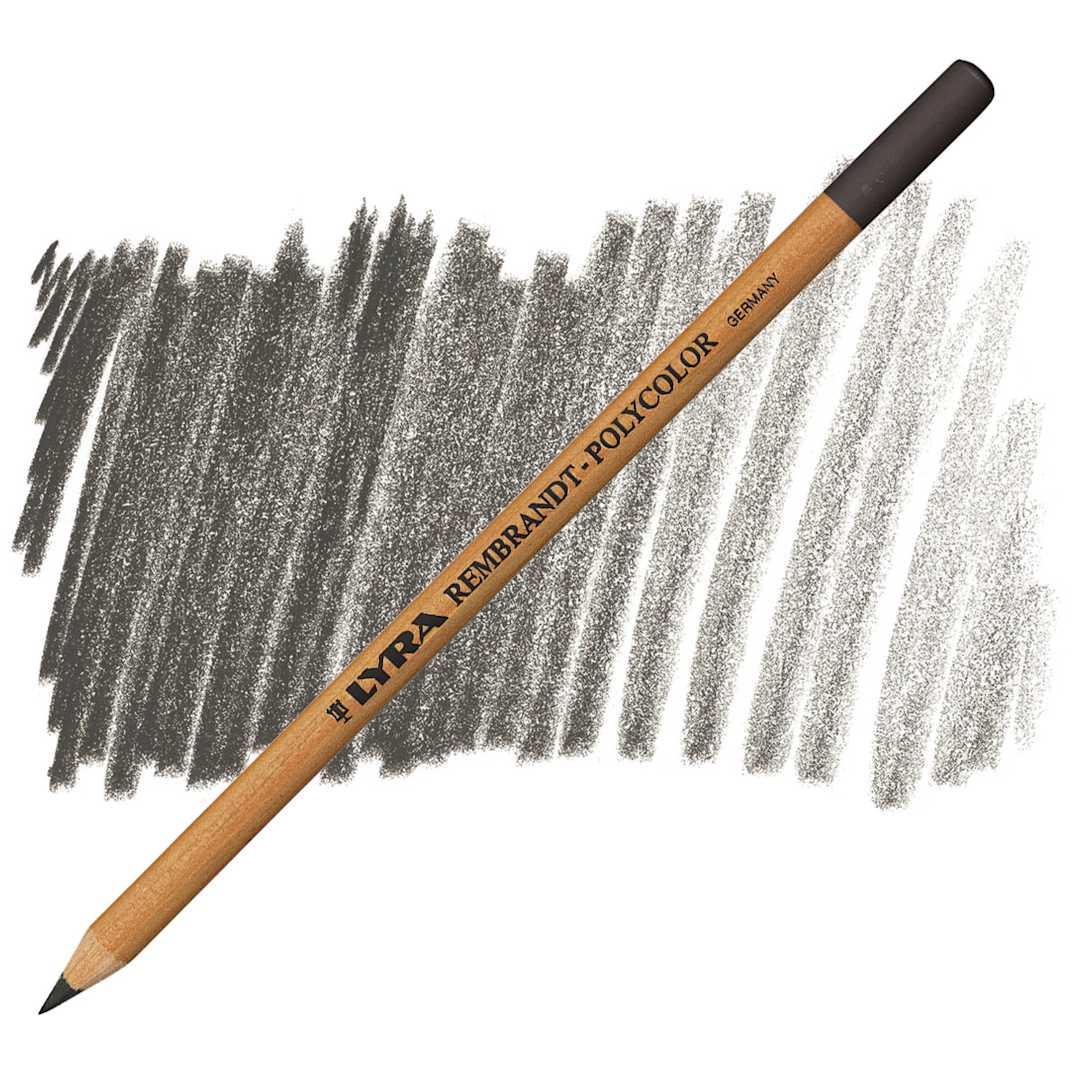 Open in modal - Lyra Rembrandt Polycolor Premium Oil-Based Colored Pencil - Deep Sepia pencil and swatch