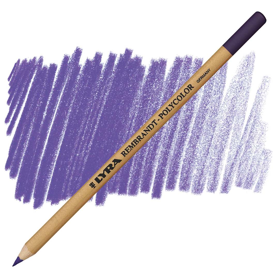 Open in modal - Lyra Rembrandt Polycolor Premium Oil-Based Colored Pencil - Deep Violet pencil and swatch