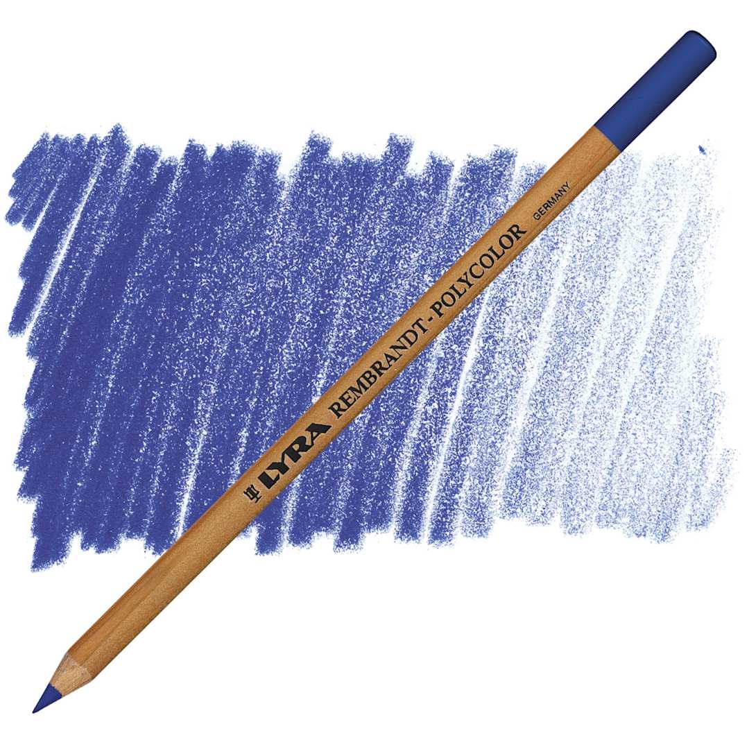 Open in modal - Lyra Rembrandt Polycolor Premium Oil-Based Colored Pencil - Cobalt Blue Deep pencil and swatch