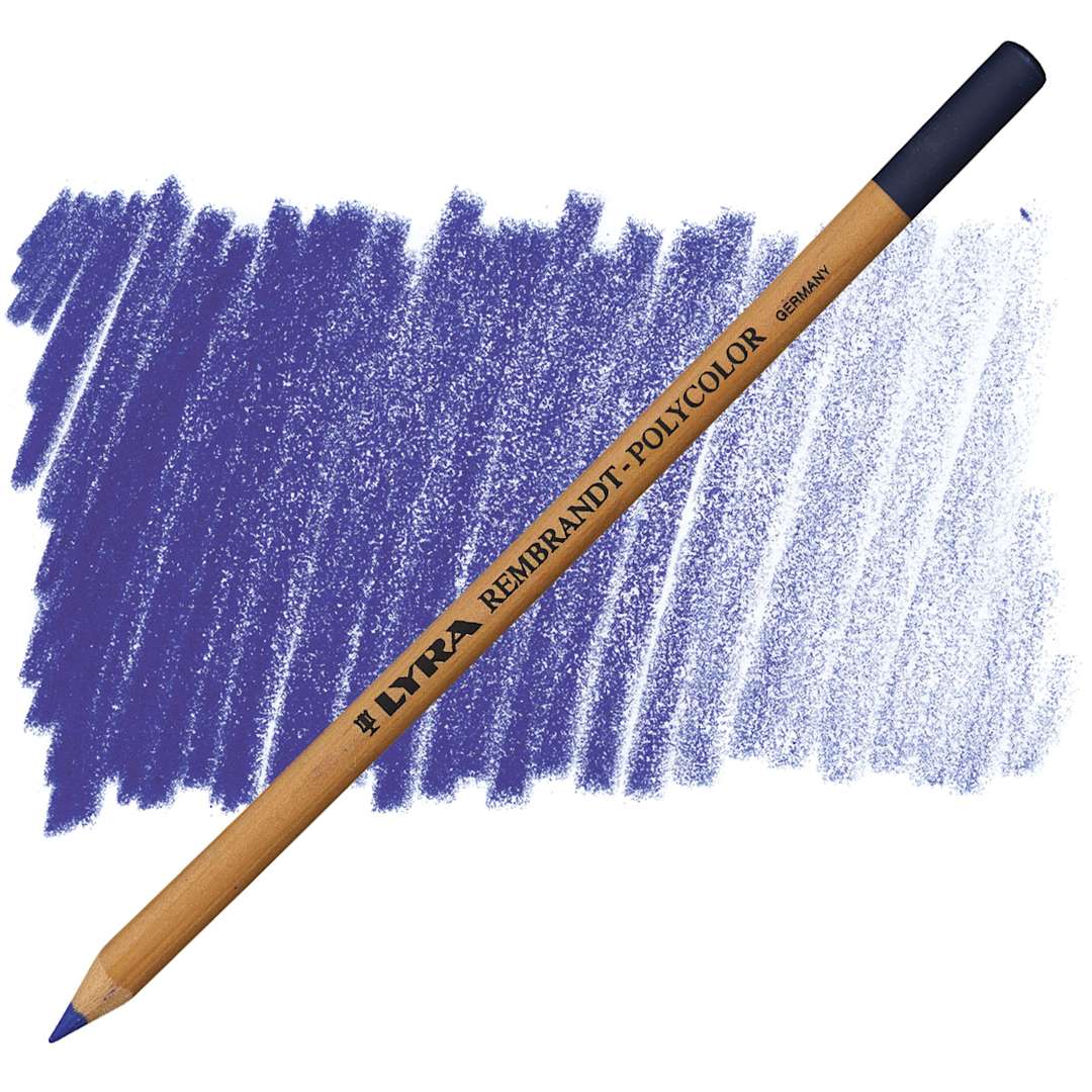 Open in modal - Lyra Rembrandt Polycolor Premium Oil-Based Colored Pencil - Delft Blue pencil and swatch