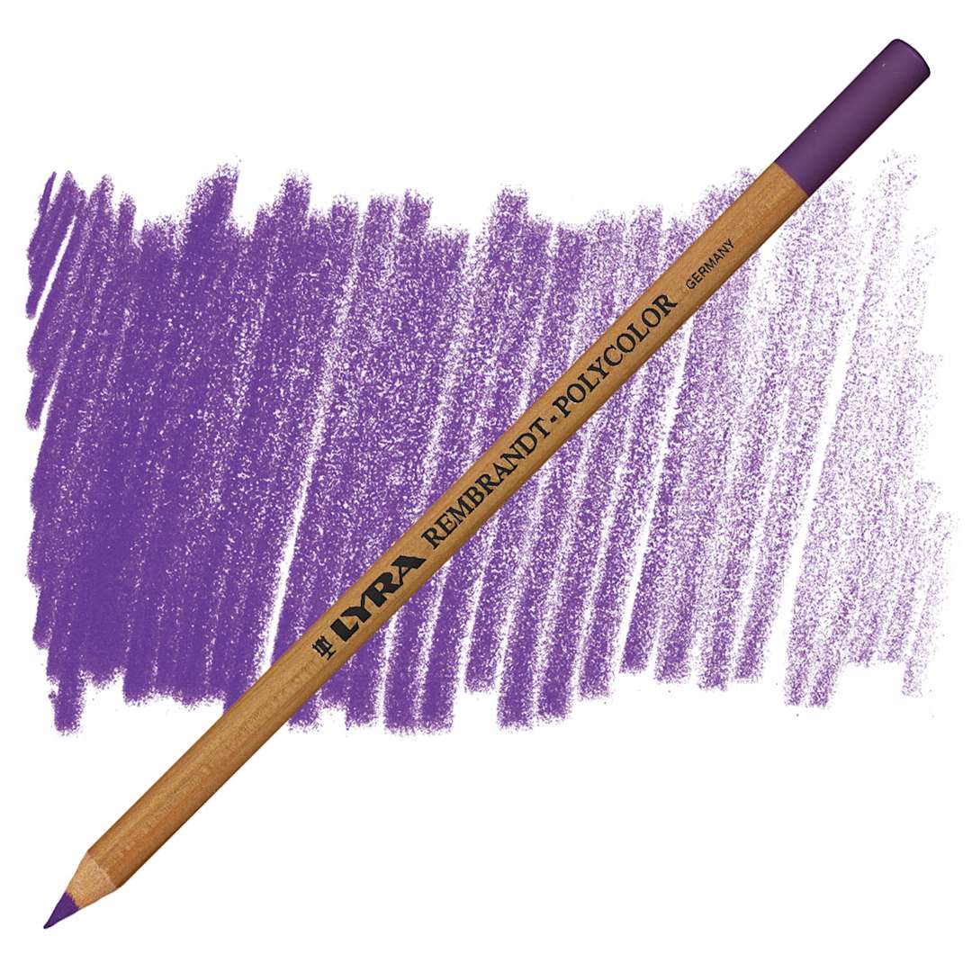 Open in modal - Lyra Rembrandt Polycolor Premium Oil-Based Colored Pencil - Deep Magenta pencil and swatch