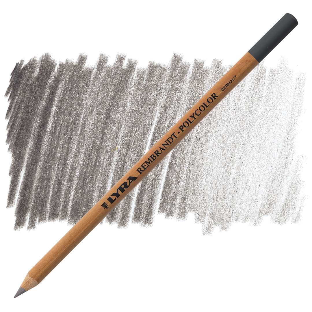 Open in modal - Lyra Rembrandt Polycolor Premium Oil-Based Colored Pencil - Warm Grey Medium pencil and swatch
