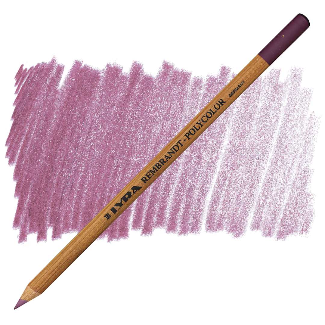 Open in modal - Lyra Rembrandt Polycolor Premium Oil-Based Colored Pencil - Red Violet pencil and swatch