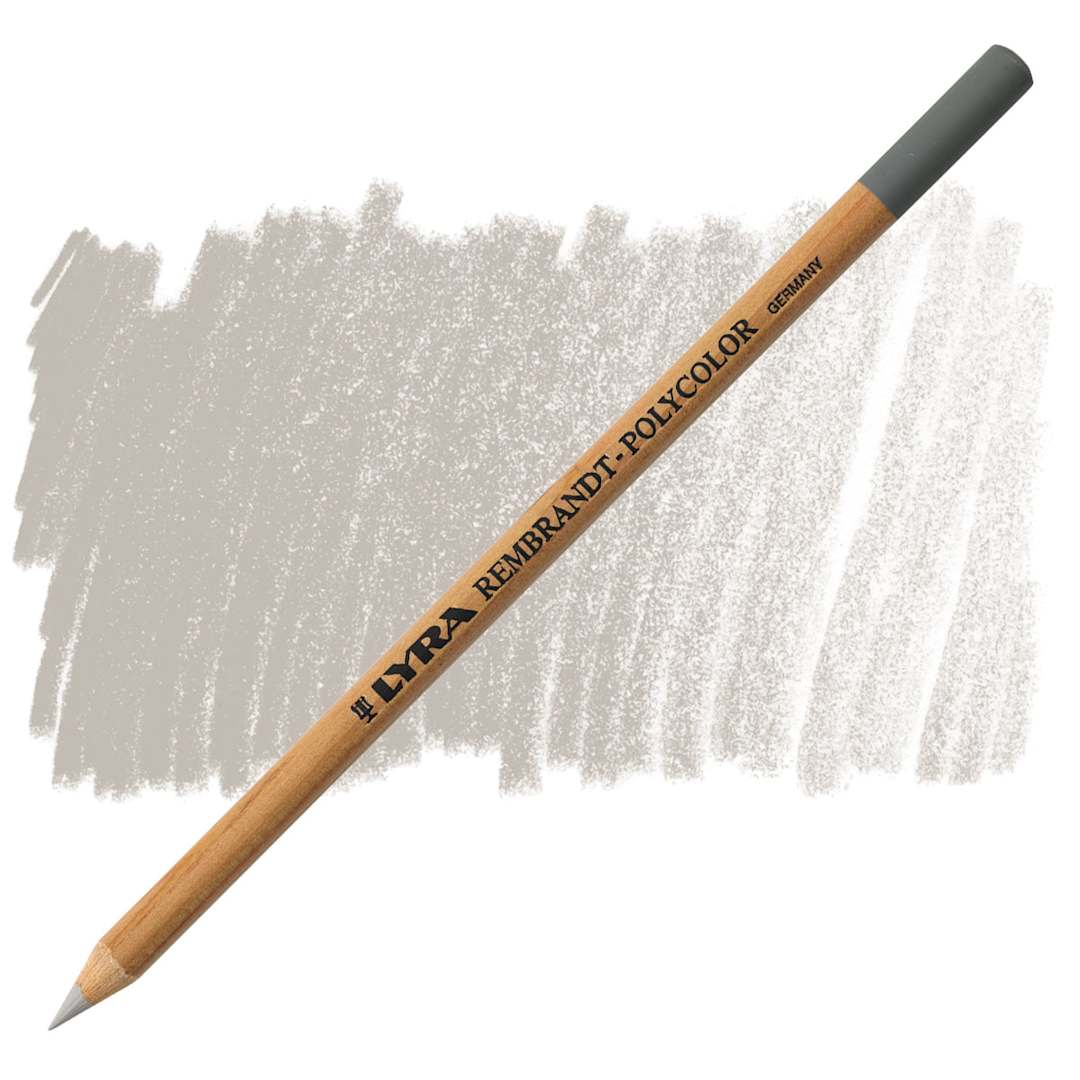 Open in modal - Lyra Rembrandt Polycolor Premium Oil-Based Colored Pencil - Warm Grey Silver pencil and swatch