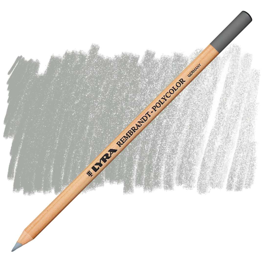 Open in modal - Lyra Rembrandt Polycolor Premium Oil-Based Colored Pencil - Cold Grey Silver pencil and swatch