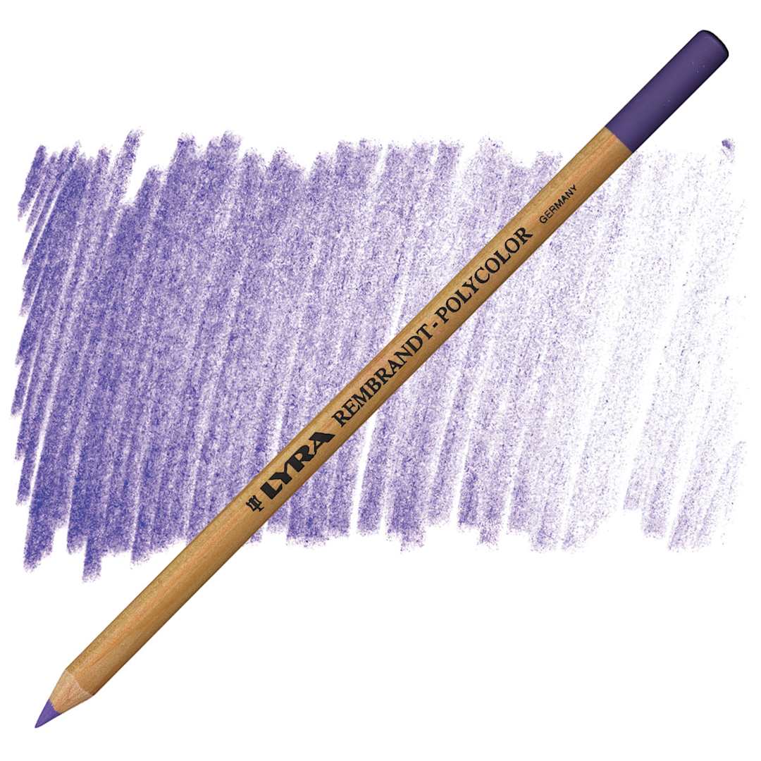 Open in modal - Lyra Rembrandt Polycolor Premium Oil-Based Colored Pencil - Violet pencil and swatch
