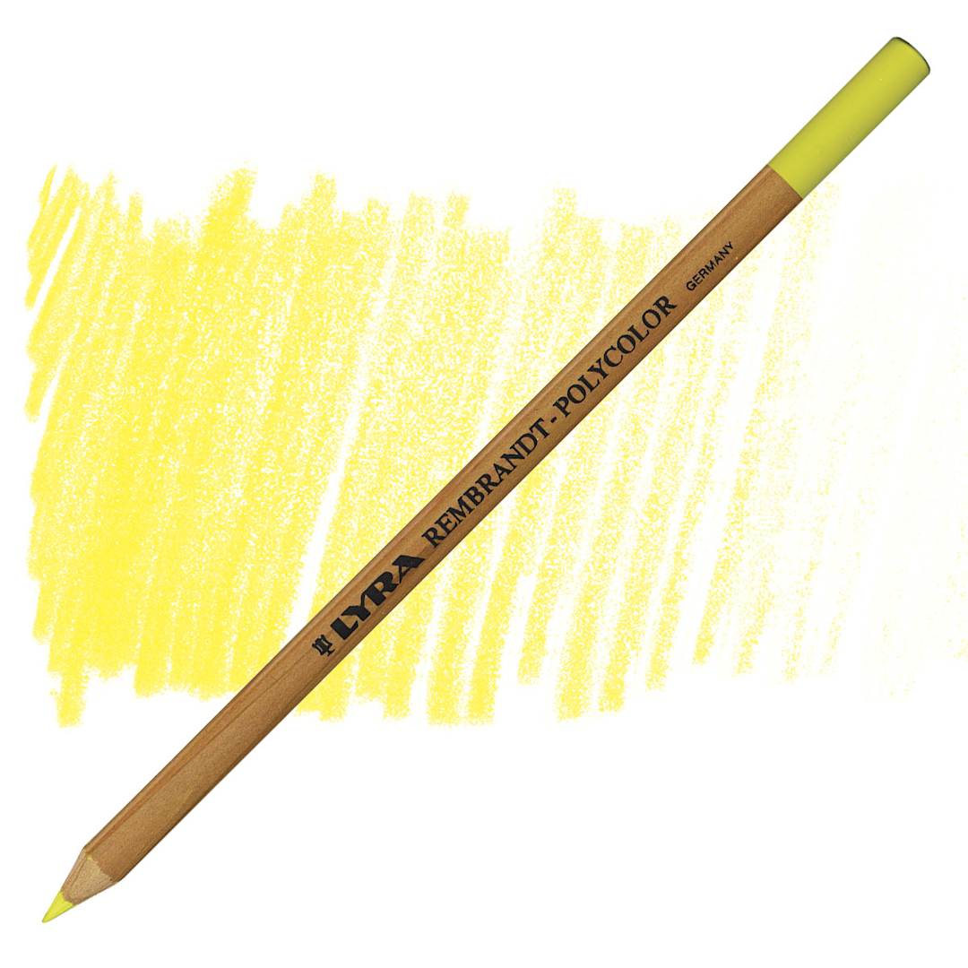 Open in modal - Lyra Rembrandt Polycolor Premium Oil-Based Colored Pencil - Zinc Yellow pencil and swatch