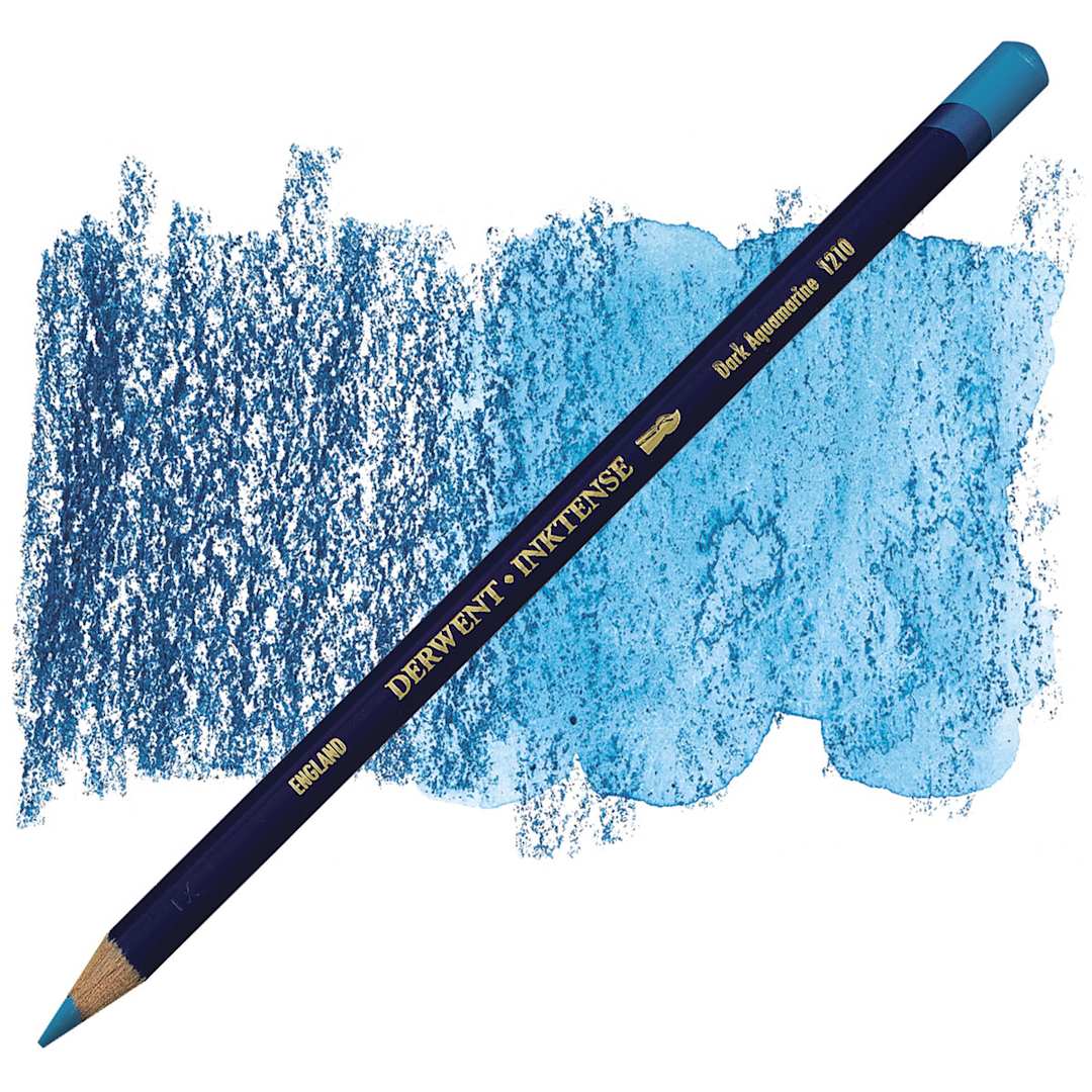 Open in modal - Derwent Inktense Pencil - Dark Aquamarine pencil and swatch