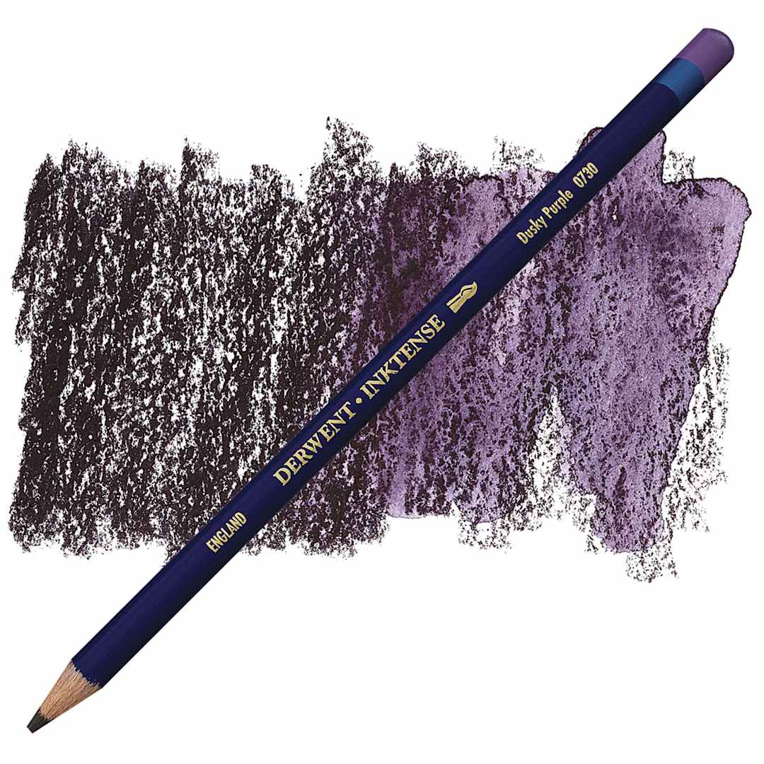 Open in modal - Derwent Inktense Pencil - Dusky Purple pencil and swatch