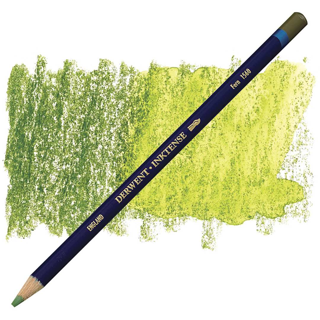 Open in modal - Derwent Inktense Pencil - Fern pencil and swatch
