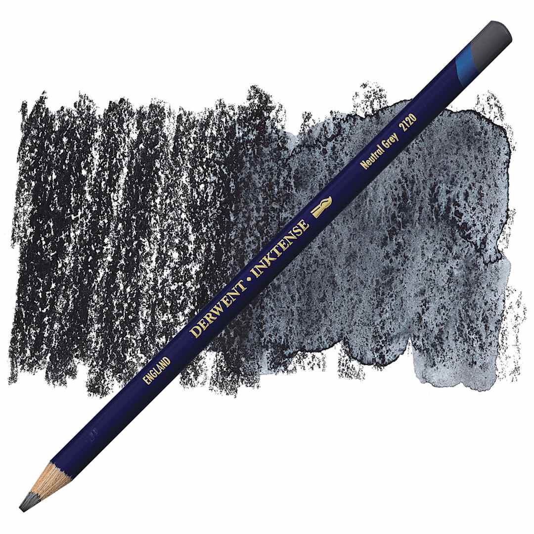 Open in modal - Derwent Inktense Pencil - Neutral Gray pencil and swatch