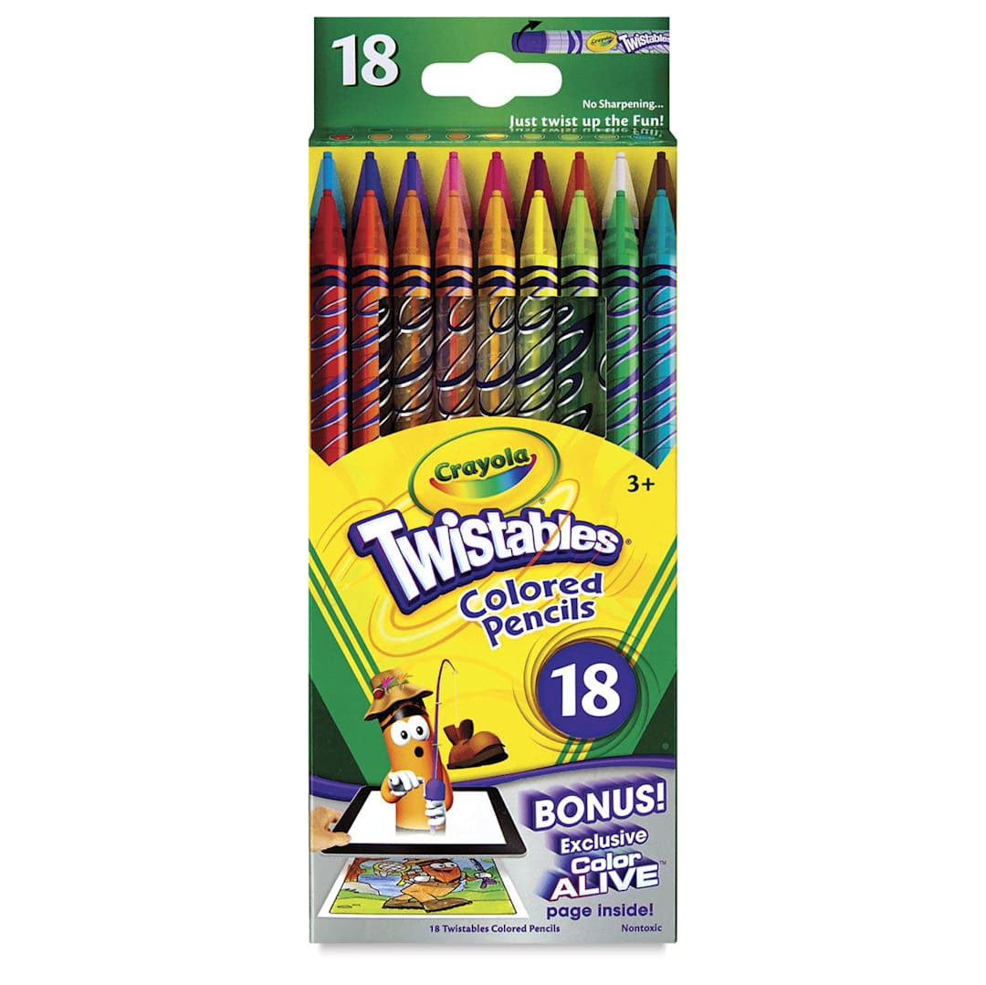 Open in modal - Crayola Twistables Colored Pencils - Set of 18, front of the packaging