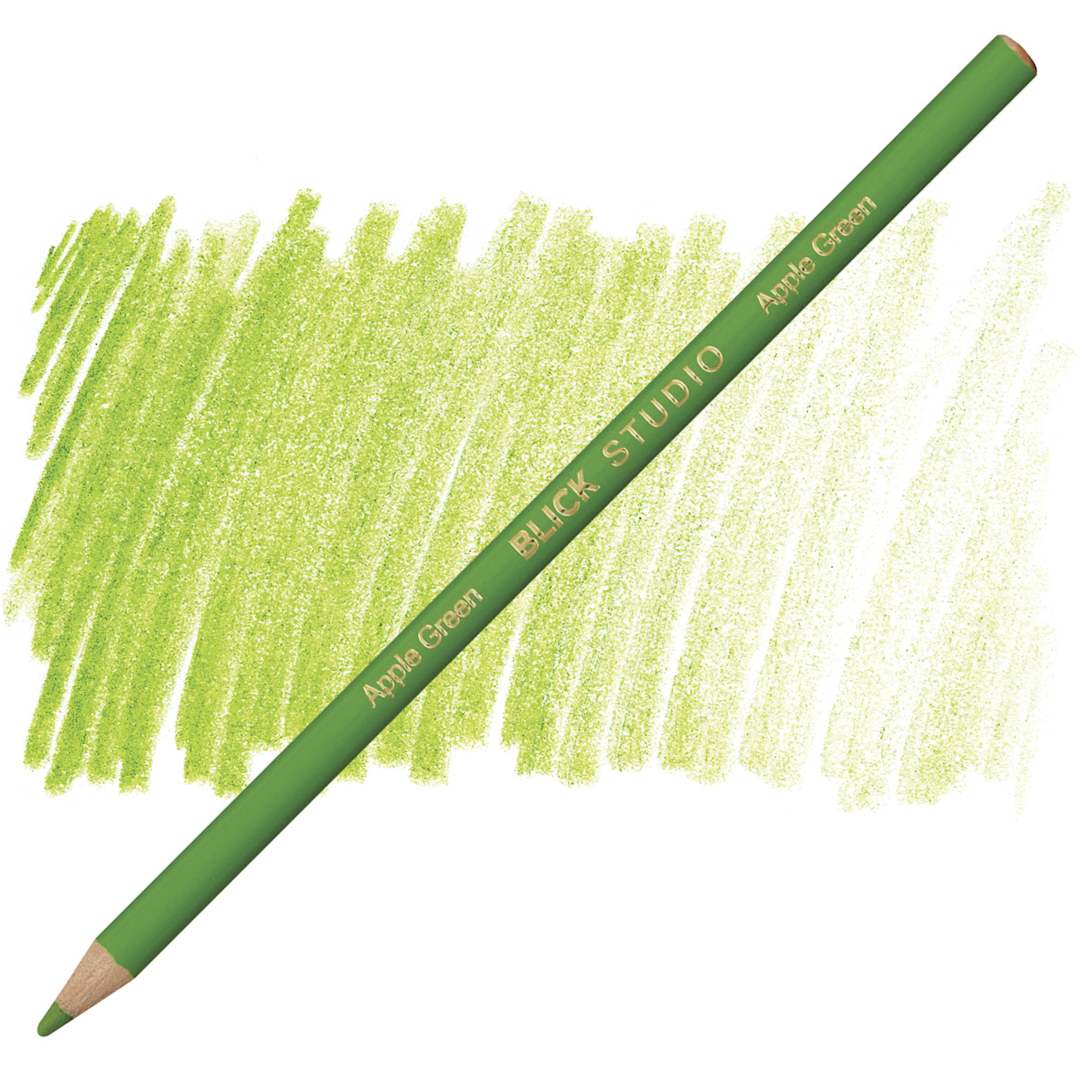 Open in modal - Blick Studio Artists' Colored Pencil - Apple Green pencil and swatch