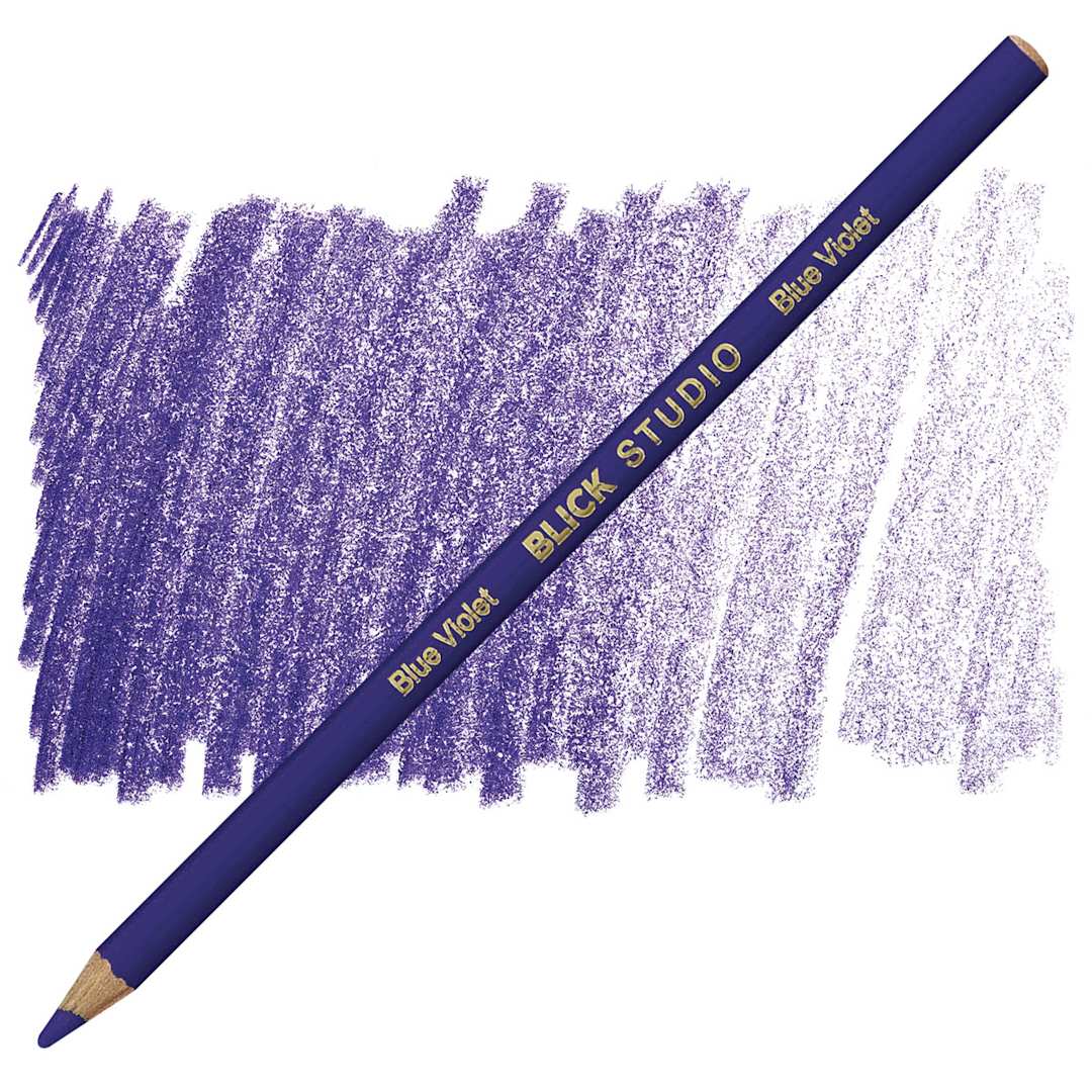 Open in modal - Blick Studio Artists' Colored Pencil - Blue Violet pencil and swatch