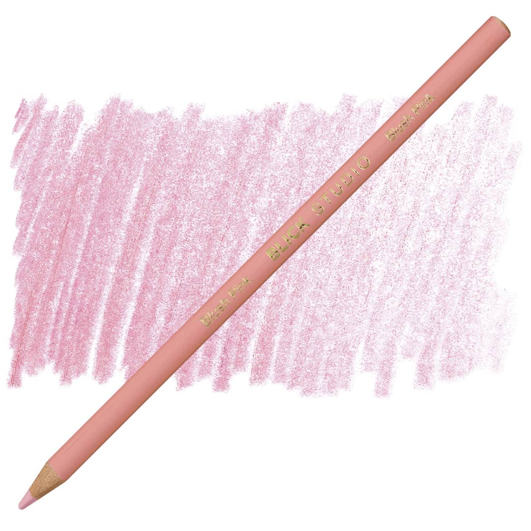 Open in modal - Blick Studio Artists' Colored Pencil - Blush Pink pencil and swatch