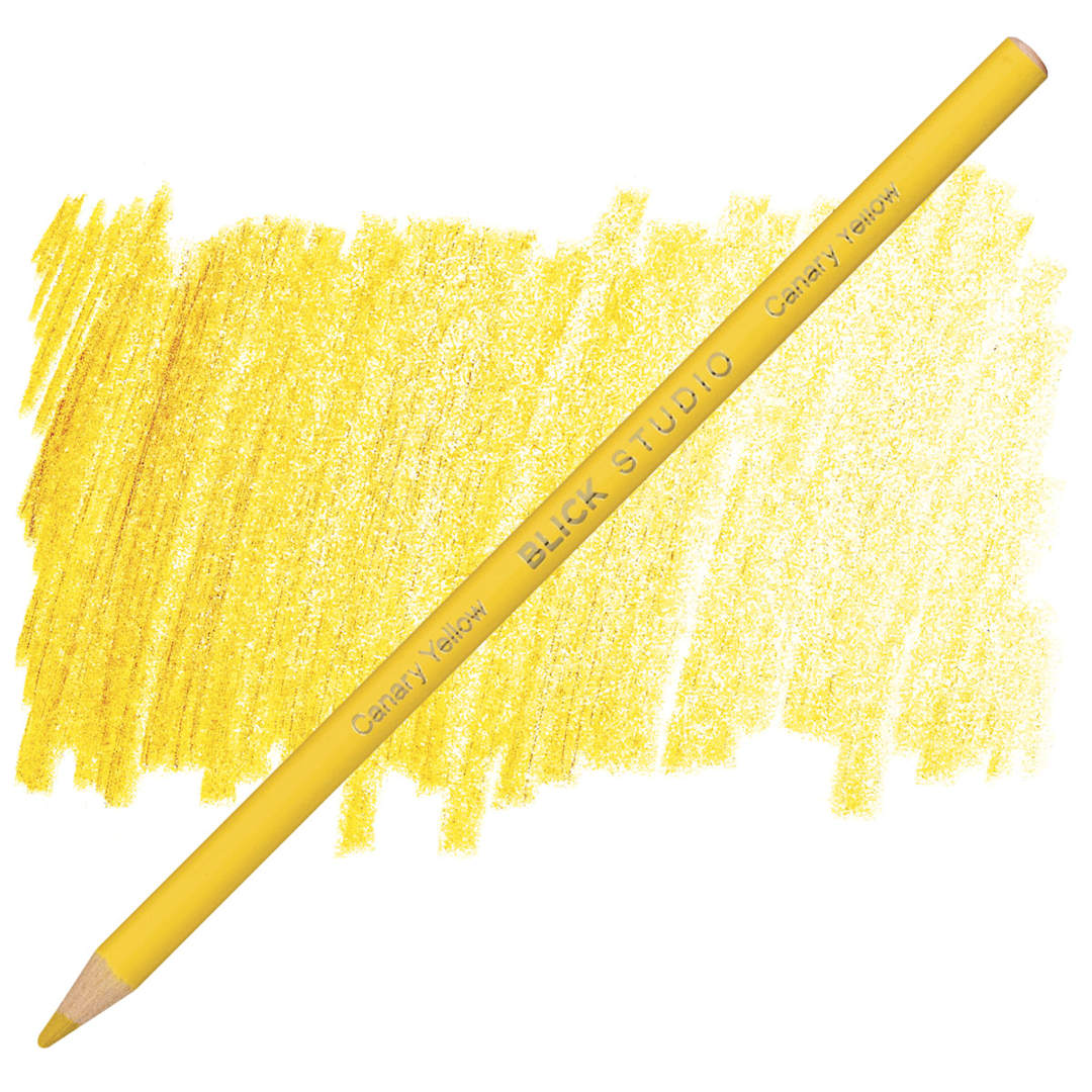 Open in modal - Blick Studio Artists' Colored Pencil - Canary Yellow pencil and swatch