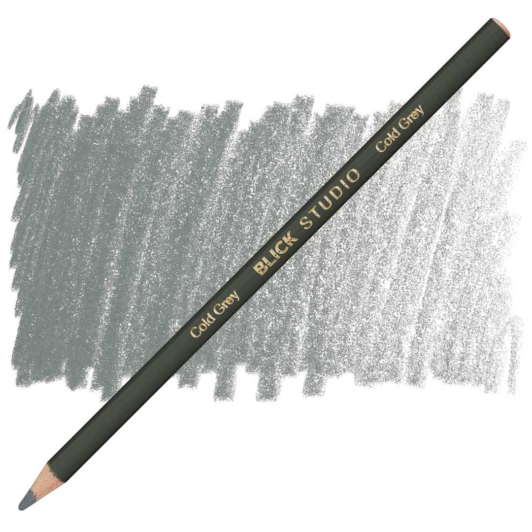 Open in modal - Blick Studio Artists' Colored Pencil - Cold Grey pencil and swatch