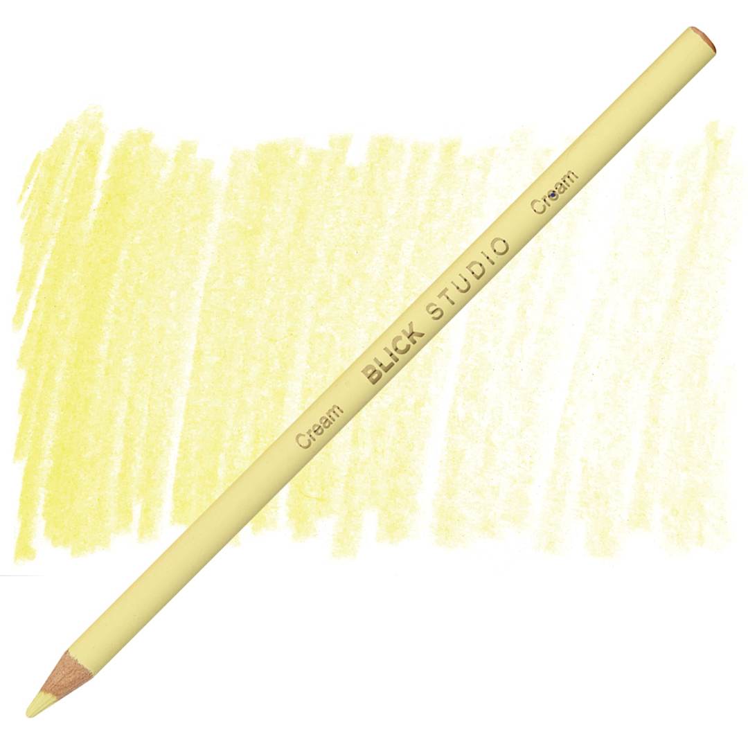 Open in modal - Blick Studio Artists' Colored Pencil - Cream pencil and swatch
