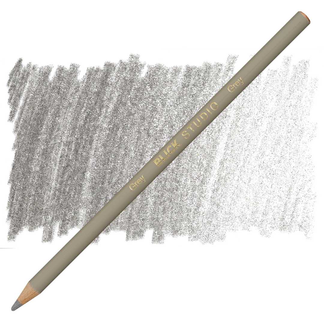 Open in modal - Blick Studio Artists' Colored Pencil - Grey pencil and swatch