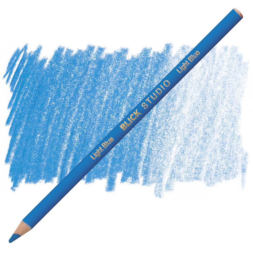 Open in modal - Blick Studio Artists' Colored Pencil - Light Blue pencil and swatch