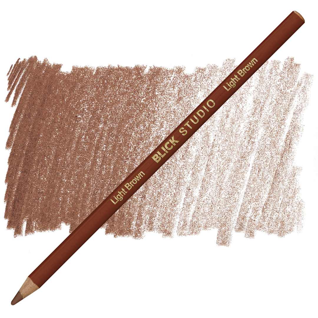 Open in modal - Blick Studio Artists' Colored Pencil - Light Brown pencil and swatch