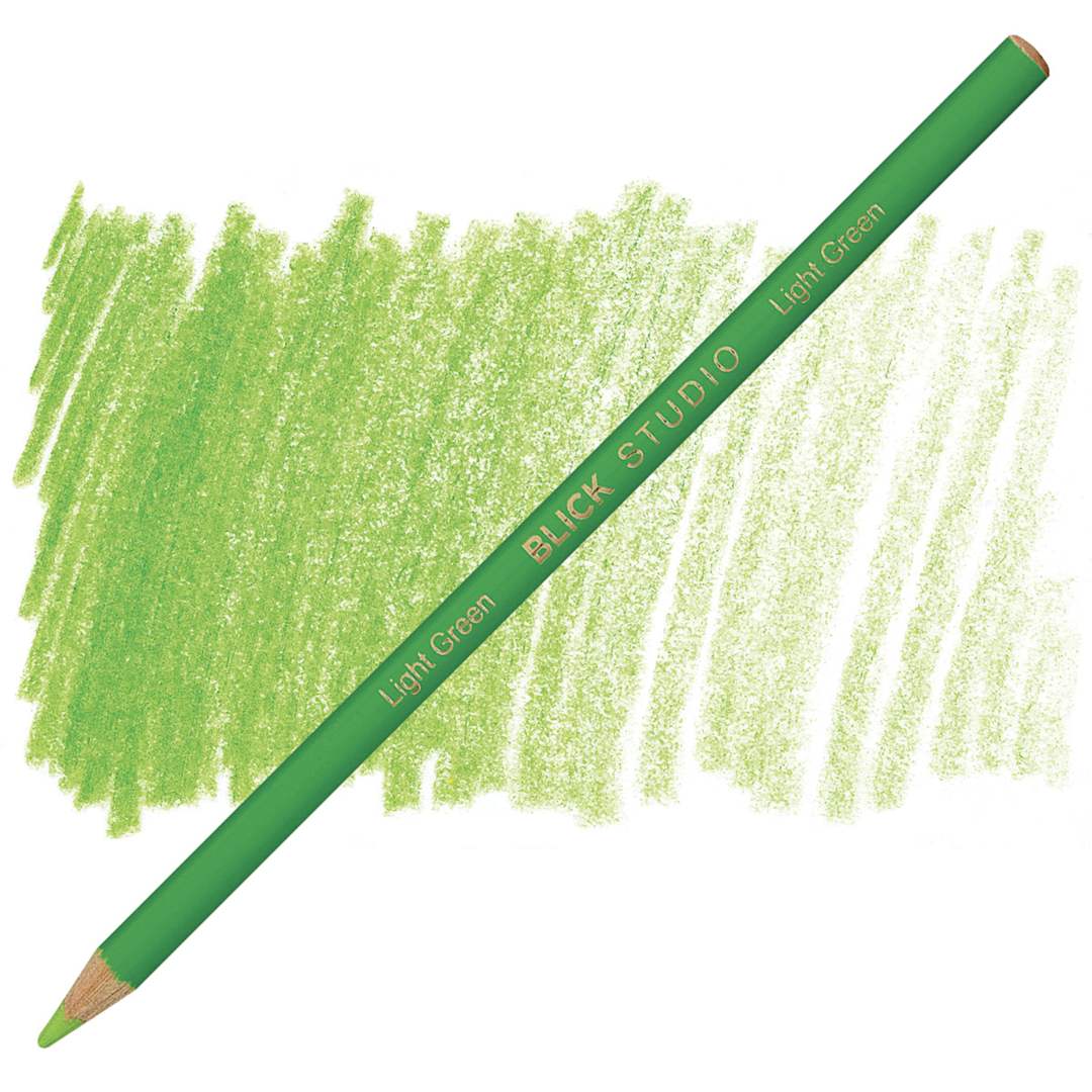Open in modal - Blick Studio Artists' Colored Pencil - Light Green pencil and swatch
