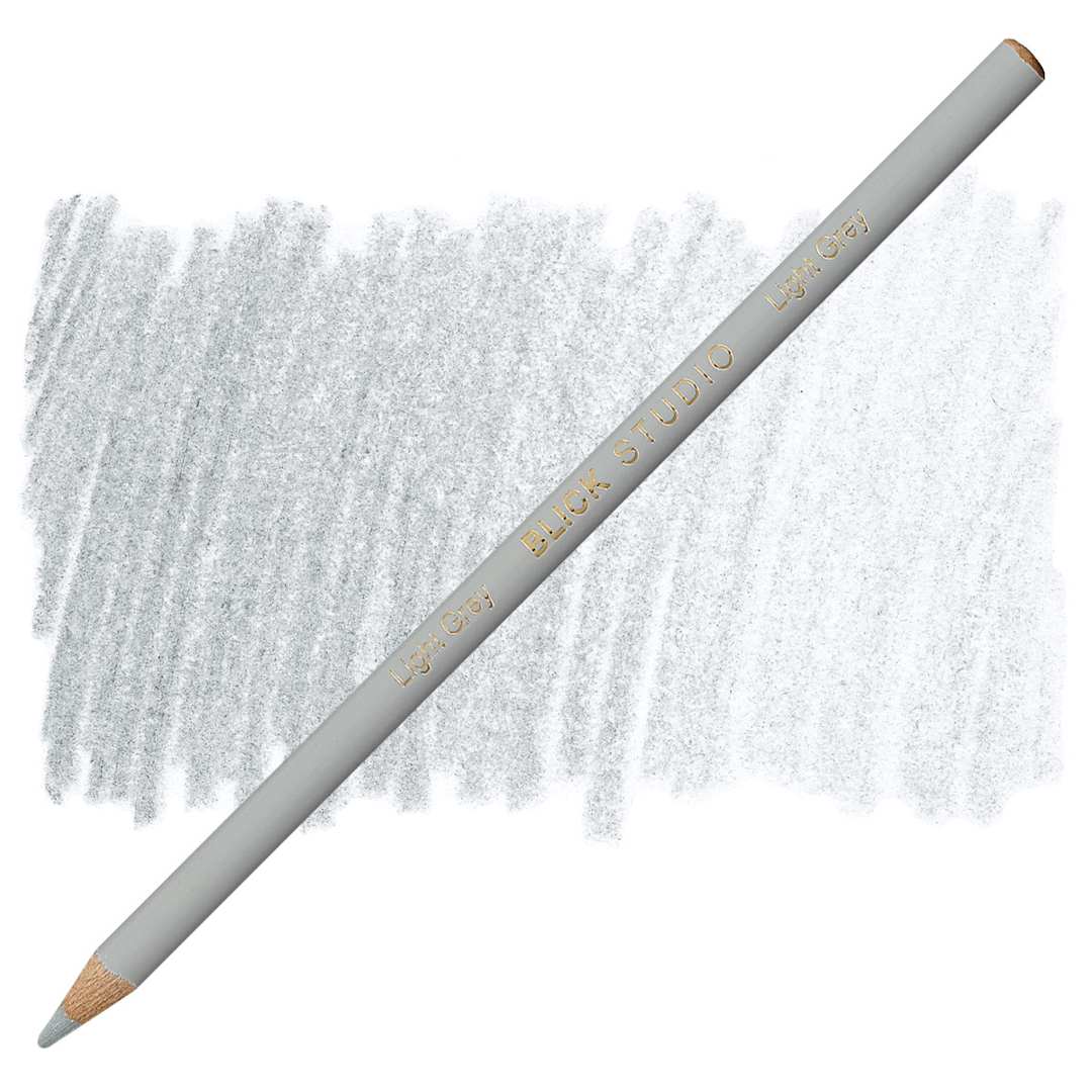 Open in modal - Blick Studio Artists' Colored Pencil - Light Grey pencil and swatch