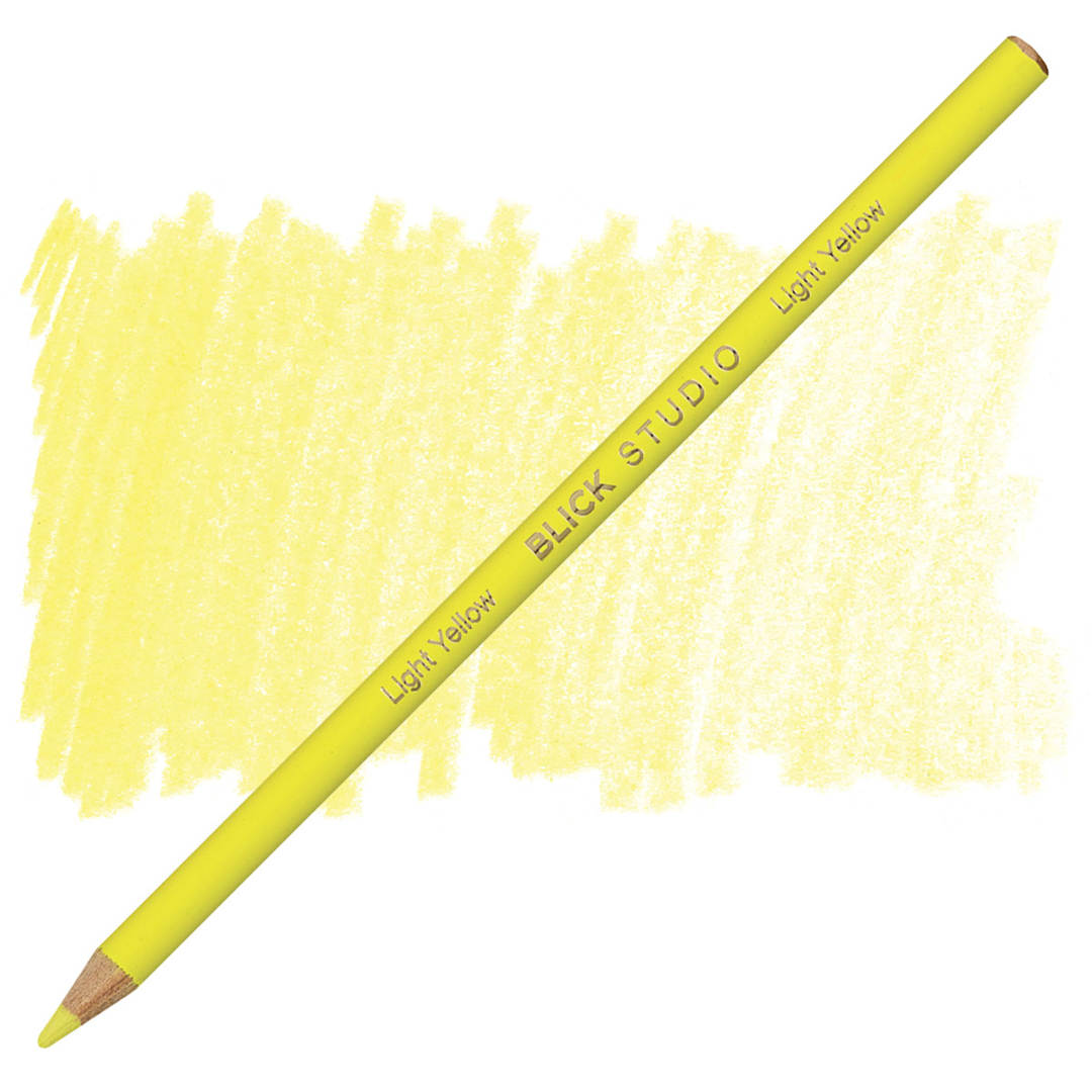 Open in modal - Blick Studio Artists' Colored Pencil - Light Yellow pencil and swatch