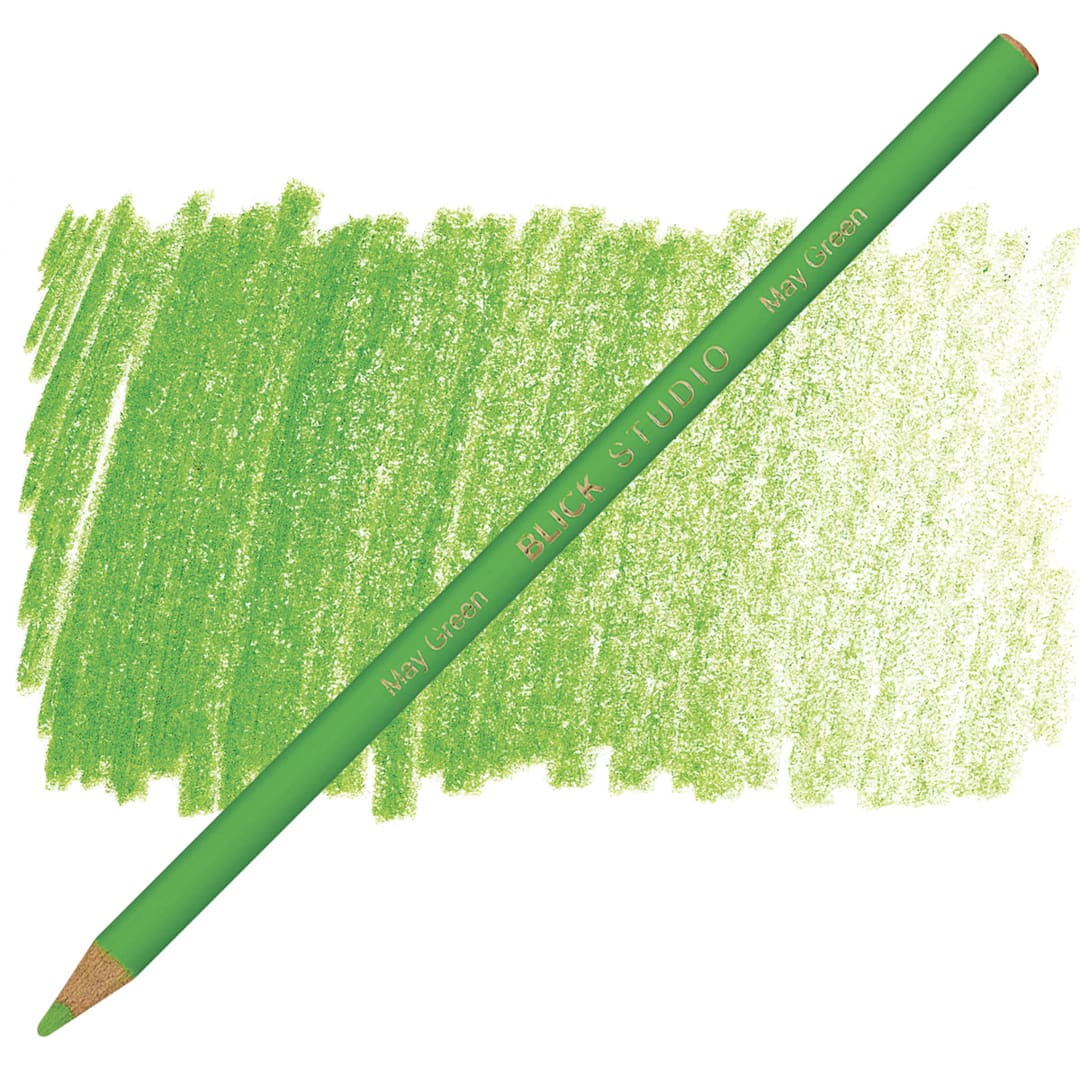 Open in modal - Blick Studio Artists' Colored Pencil - May Green pencil and swatch