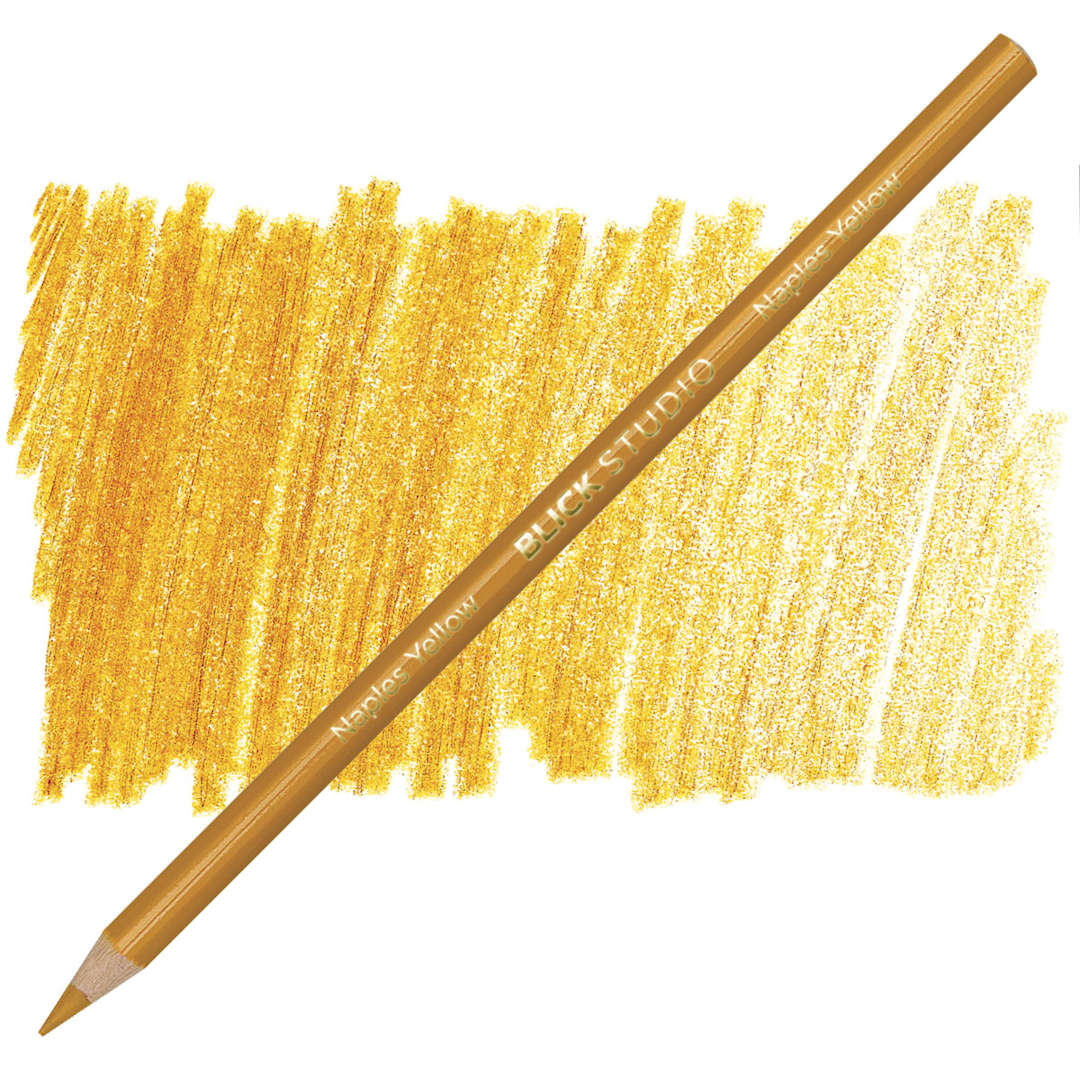 Open in modal - Blick Studio Artists' Colored Pencil - Naples Yellow pencil and swatch