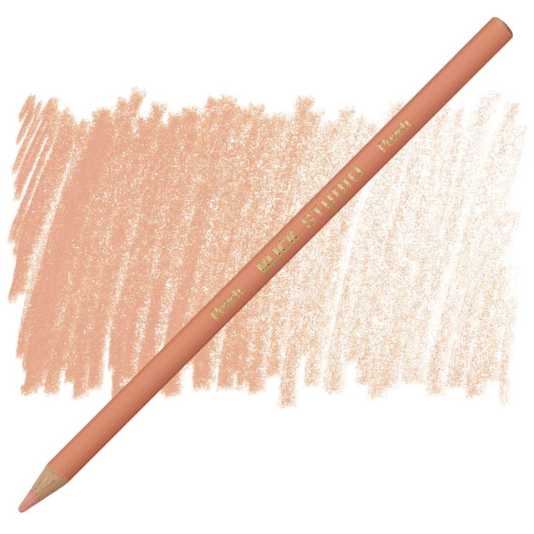 Open in modal - Blick Studio Artists' Colored Pencil - Peach pencil and swatch