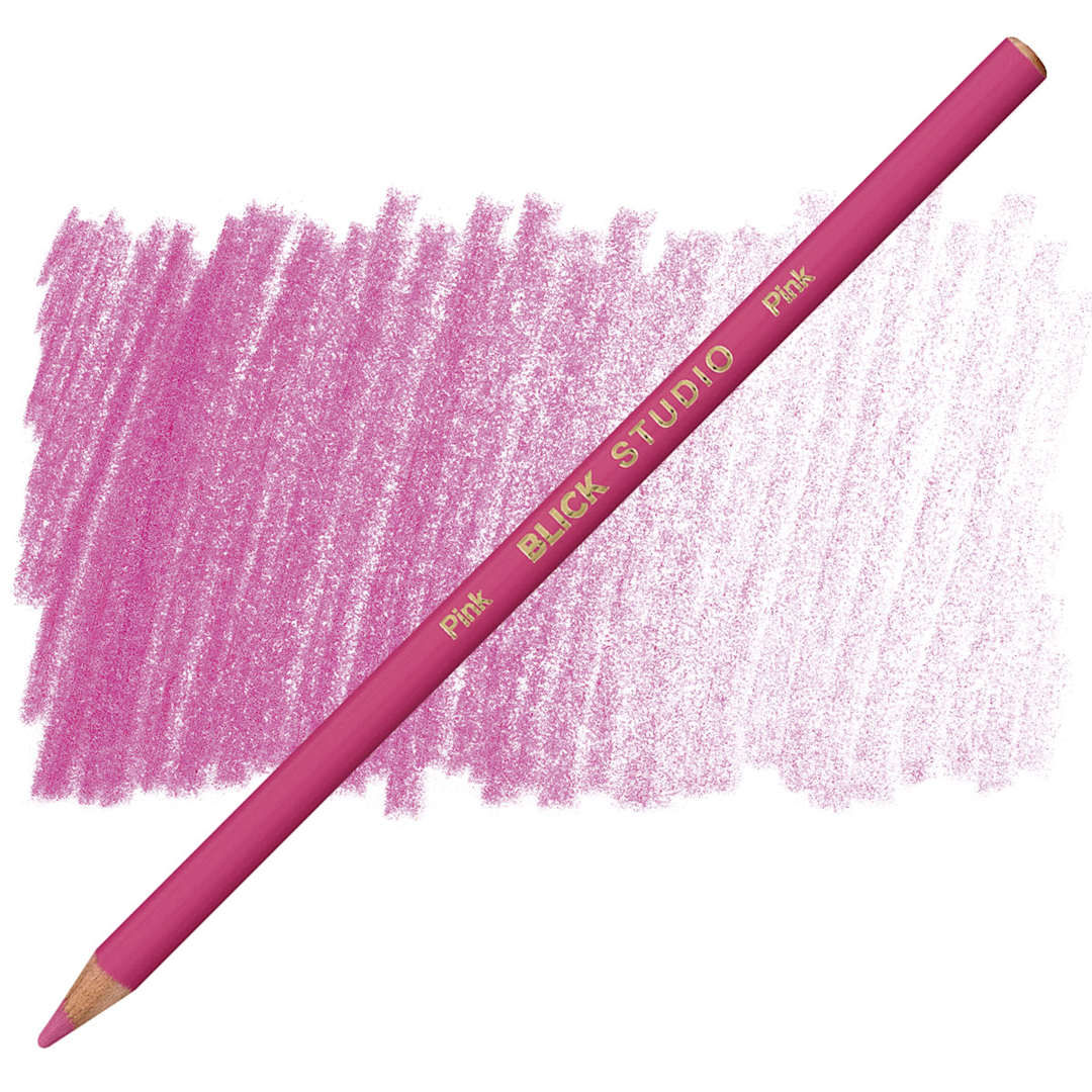 Open in modal - Blick Studio Artists' Colored Pencil - Pink pencil and swatch