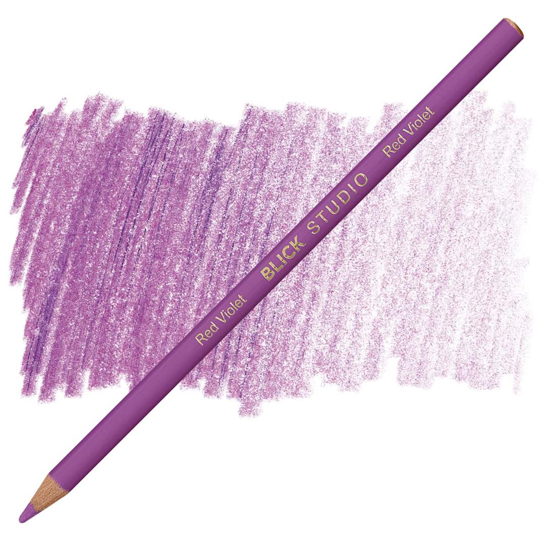 Open in modal - Blick Studio Artists' Colored Pencil - Red Violet pencil and swatch