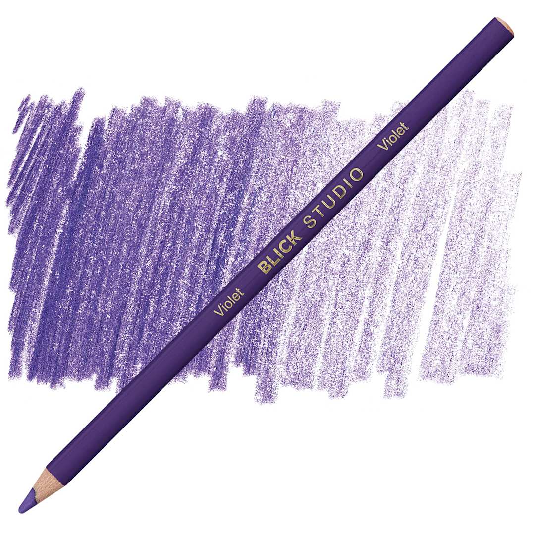 Open in modal - Blick Studio Artists' Colored Pencil - Violet pencil and swatch
