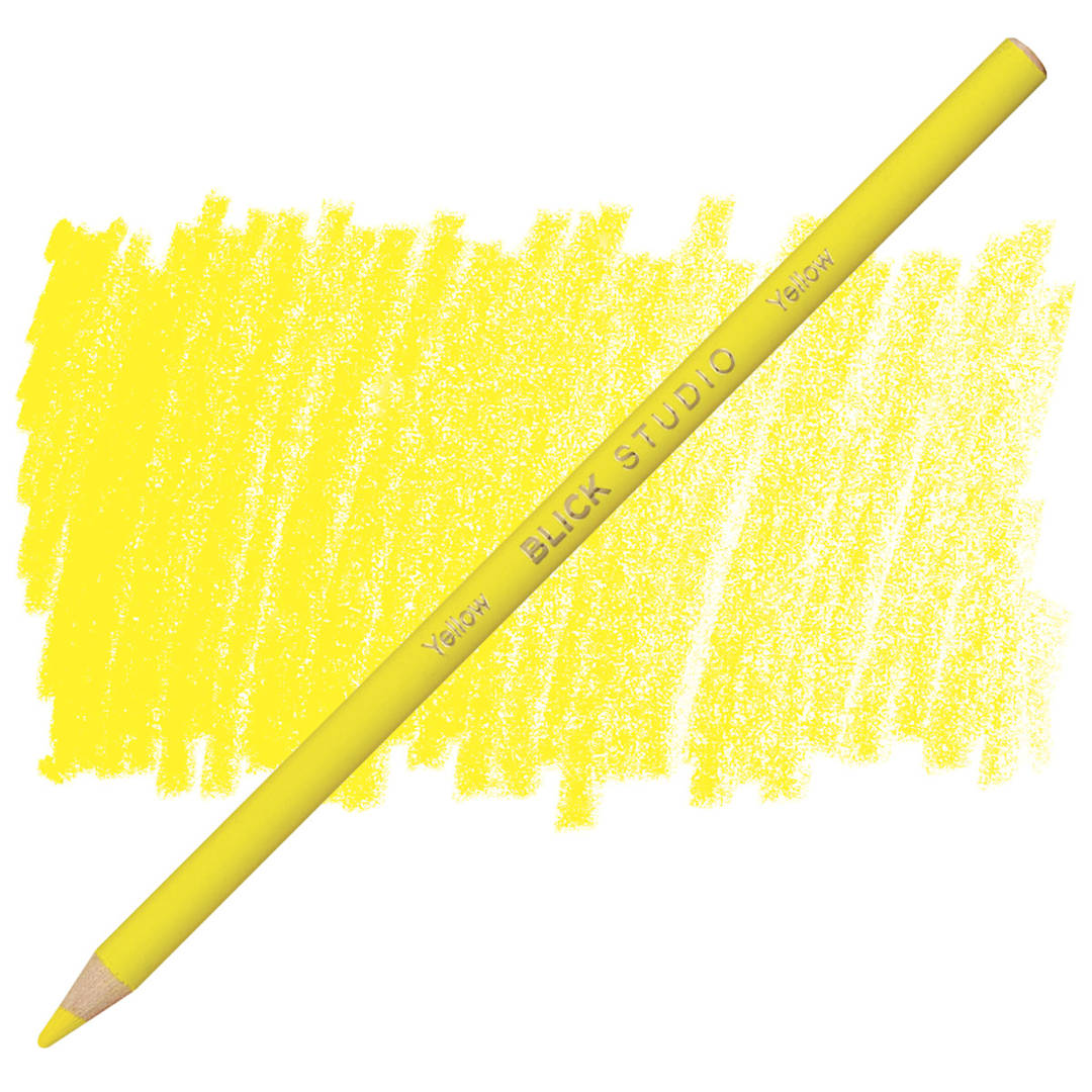 Open in modal - Blick Studio Artists' Colored Pencil - Yellow pencil and swatch
