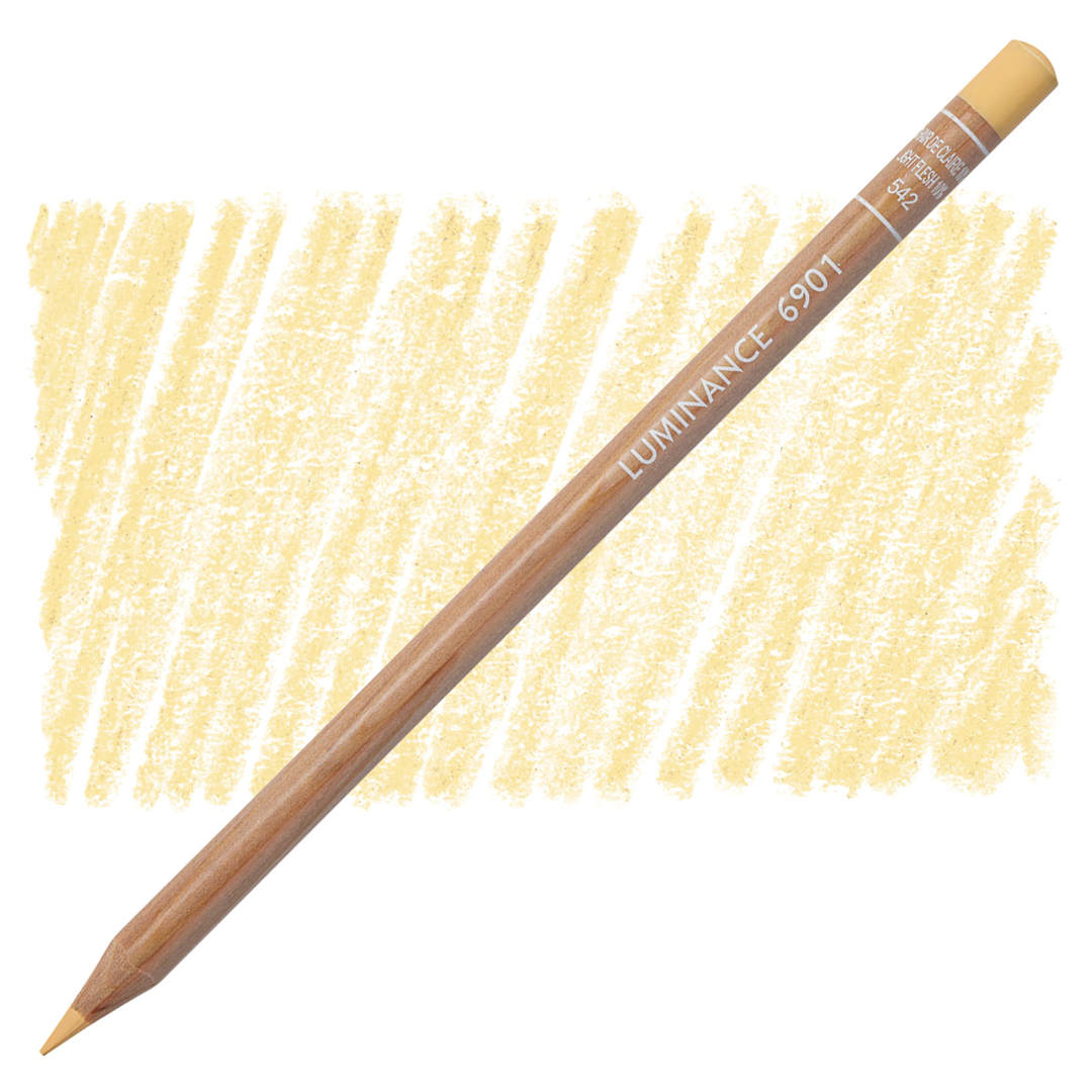 Open in modal - Caran d'Ache Luminance Colored Pencil - Butternut pencil and swatch