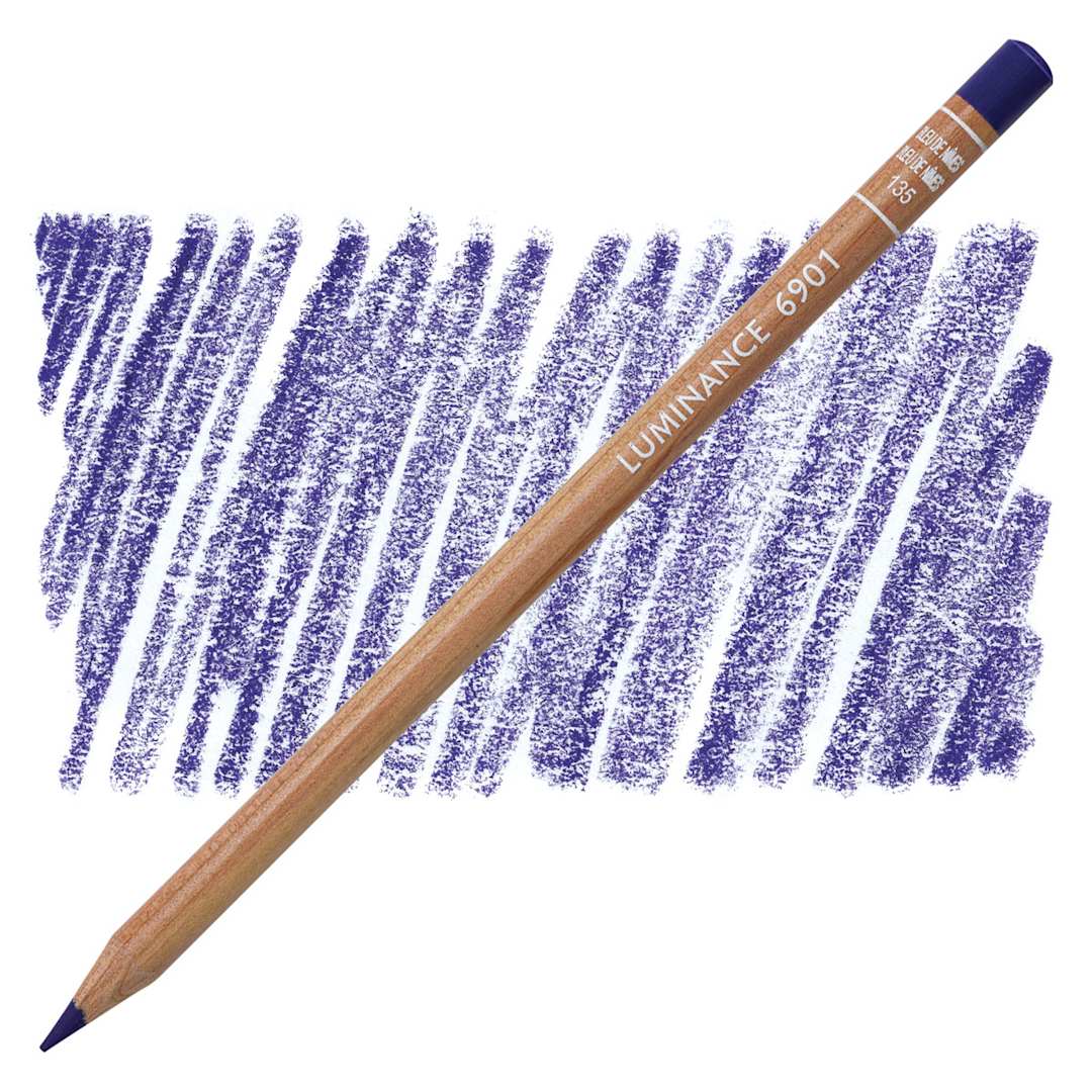 Open in modal - Caran d'Ache Luminance Colored Pencil - Bleu De Nimes pencil and swatch