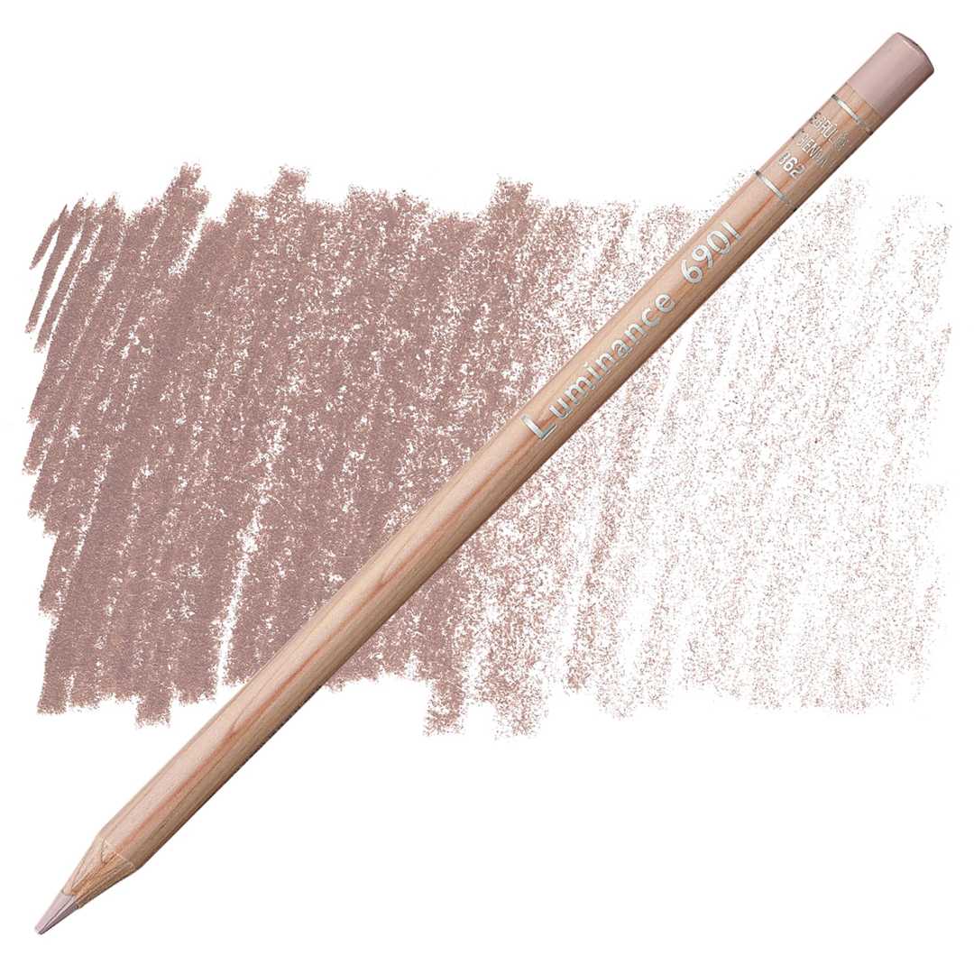 Open in modal - Caran d'Ache Luminance Colored Pencil - Burnt Sienna 10% pencil and swatch